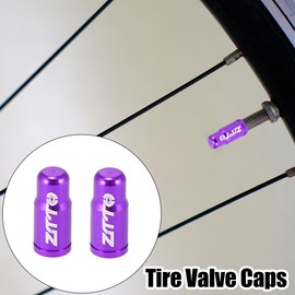 X AUTOHAUX 6pcs Tire Valve Caps Dust Covers for Bicycle Road Bike MTB Purple