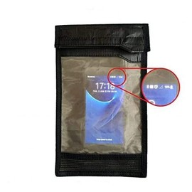 fonefunshop SmartPhone Shield Faraday Bag With Window - Medium (VKF2) Black