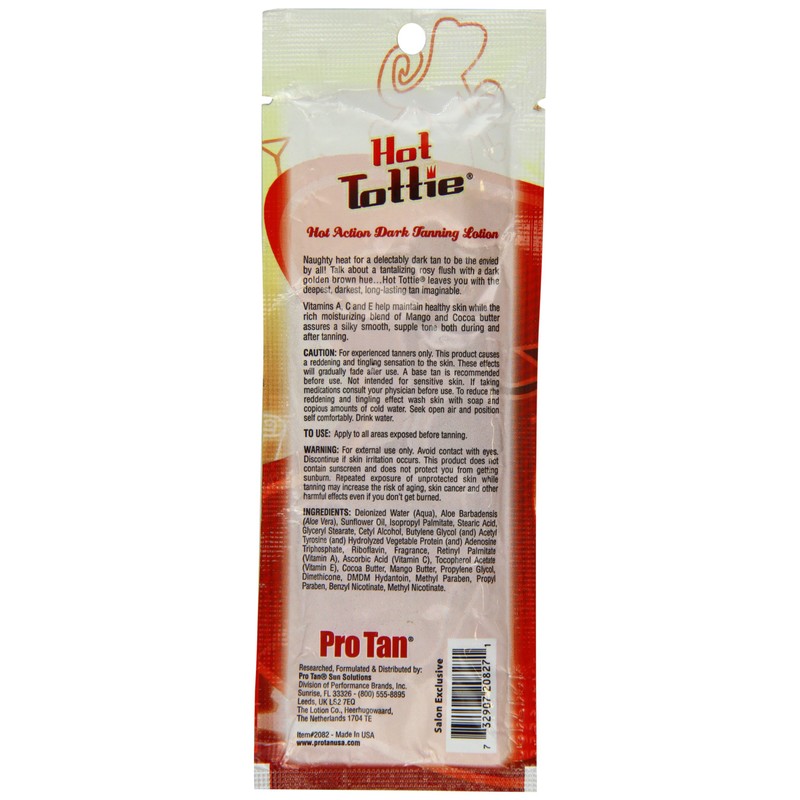 Pro Tan Hot Tottie Hot Action Dark Tanning Lotion Sachet