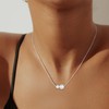 DIFOMI Dainty Pearl Necklaces for Women, Sterling Sliver Plated 2