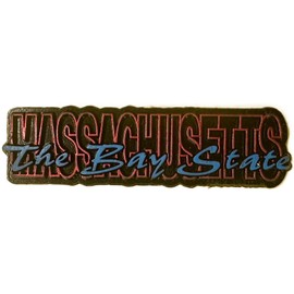 Massachusetts The Bay State Script Fridge Magnet