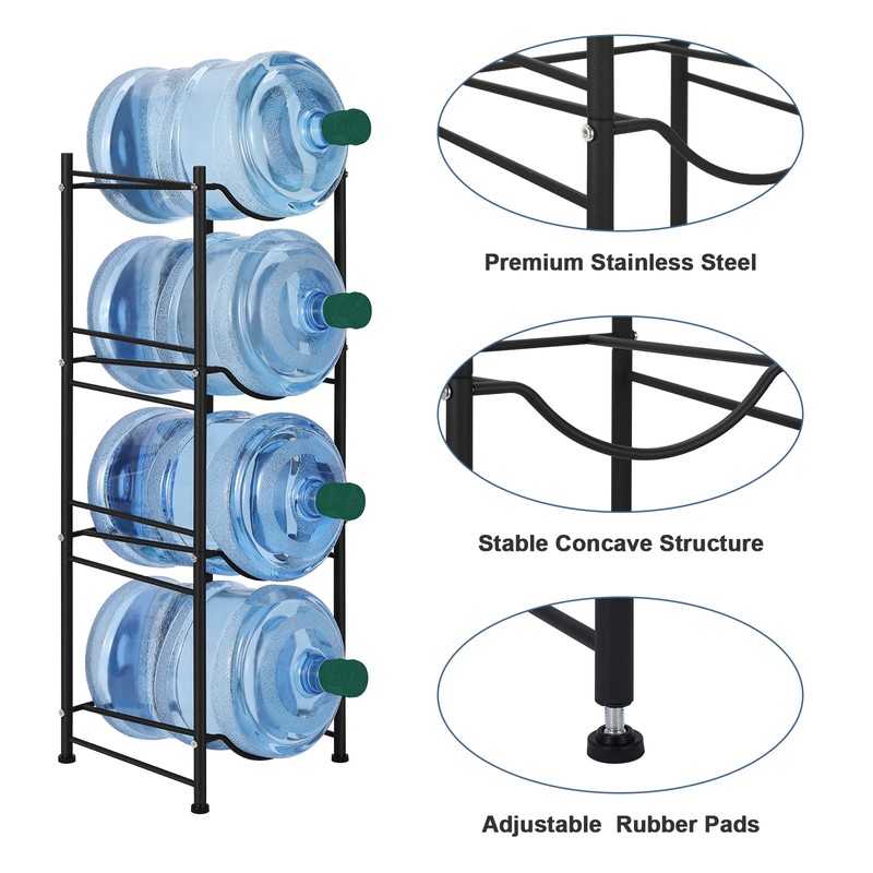 5 Gallon Water Bottle Jug Holder 4 Tier Heavy Duty