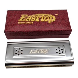 Selected Reeds Harmonica 10 Holes 16 Holes 24 Holes Double Sided Harmonica Advanced C/G Tone Polyphonic Harmonica for Beginners Adults and Students with Wooden Box