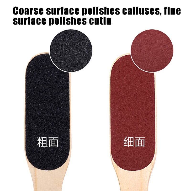 Foot File Callus Remover, Professional Double-Sided Wooden Foot File Foot