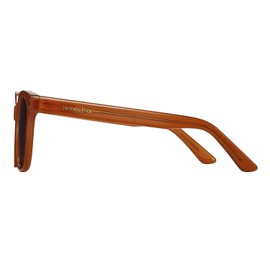 VICTORIA HYDE Women's Vintage Retro Rectangular Polarised Sunglasses for Women, brown, M