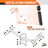 CLUBRALLY Golf Cart Rear Shock Absorbers, RXV Rear Shocks for
