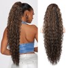 SEIKEA Ponytail Extension, 36" Long Lightweight Full Natural Curly Drawstring