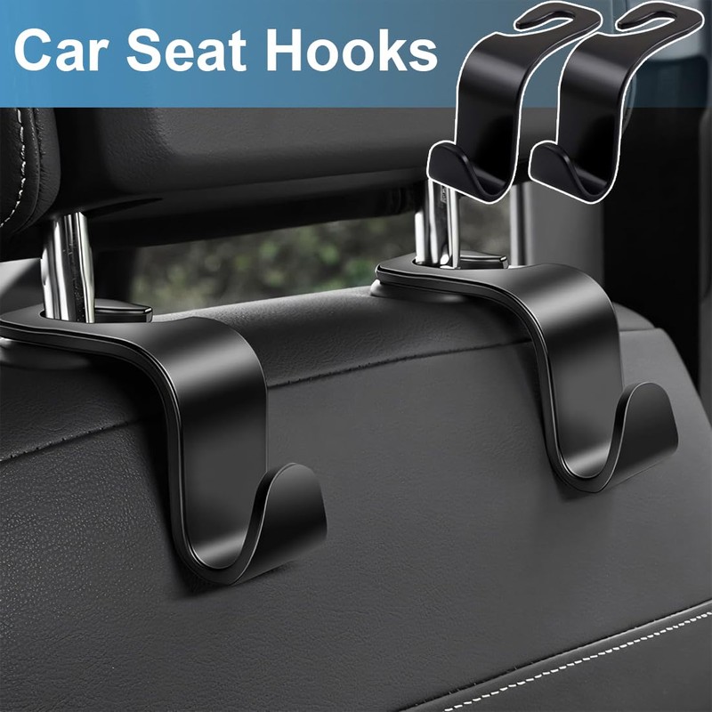 Car Storage Hooks 4 Pieces, Car Plastic Hooks Back Seat
