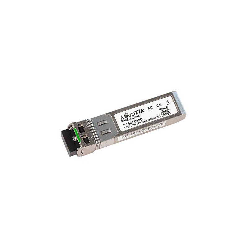 MikroTik S-55DLC80D - 1.25G, SM, 1550nm, 80km SFP Module with