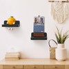 PHOENANCEE Small Floating Shelves for Wall, Set of 4, Square
