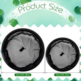 GliCraft 2 Pcs Diameter Fish Barrier Floating Island Plant Protector Black Floating Flora Island Round for Your Home Pond Protects Your Floating Plants from Pond Fish, 18" and 24" Diameter, Black