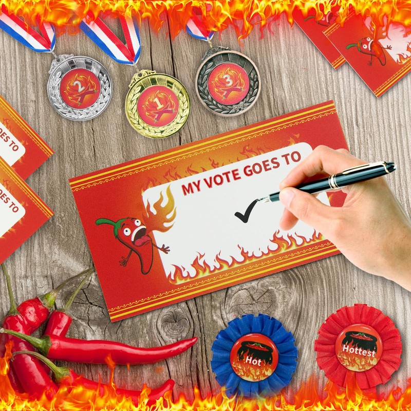 67 Pcs Chili Cook off Contest Ballot Box Set for