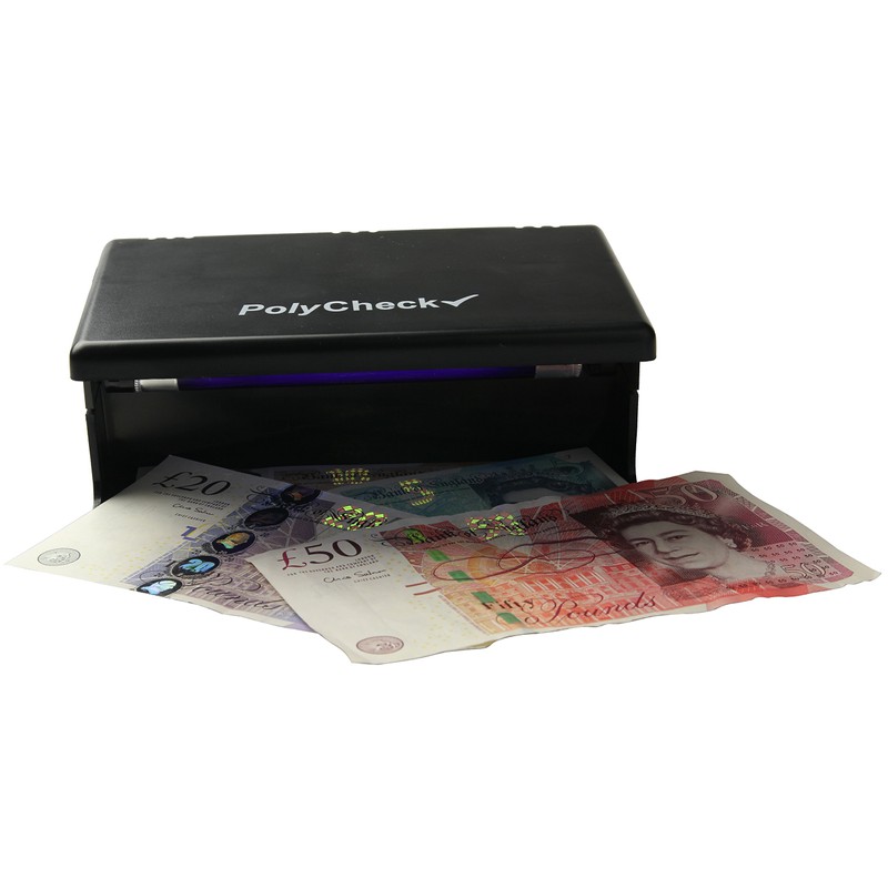 PolyCheck 4W UV Note Checker with 2 Spare DuraBulb Bulbs