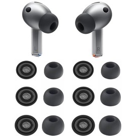 ALXCD Eartips Compatible with Galaxy Buds 3 Pro SM-R630N Earbuds, 6 Pairs S/M/L Sizes Silicone Ear Tips Earbuds Replacement Tips, Compatible with Galaxy Buds 3 Pro SM-R630 6 Pairs Gray sml