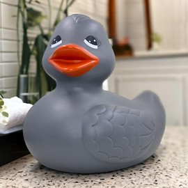 MIK funshopping Bath Duck Squeaky Duck Bath Toy (Duck XXL Grey)