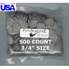 PipeScreenZ™ 1500+ Stainless Steel Pipe Screens 3 SIZES/ 500+ Count each (3/4")+(5/8")+