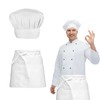 Chef's Hat Apron Set, Adjustable Chef's Hat Bib Apron, Chef