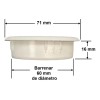 Tapon Pasacables Blanco Guía Pasa Cable Para Escritorio 2 Pz