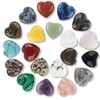 Heart Crystals Gemstones, 20 Pieces Natural Gemstones Lucky Charm Set,