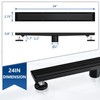 Neodrain 24-Inch Linear Shower Drain with Tile Insert Grate, Matte