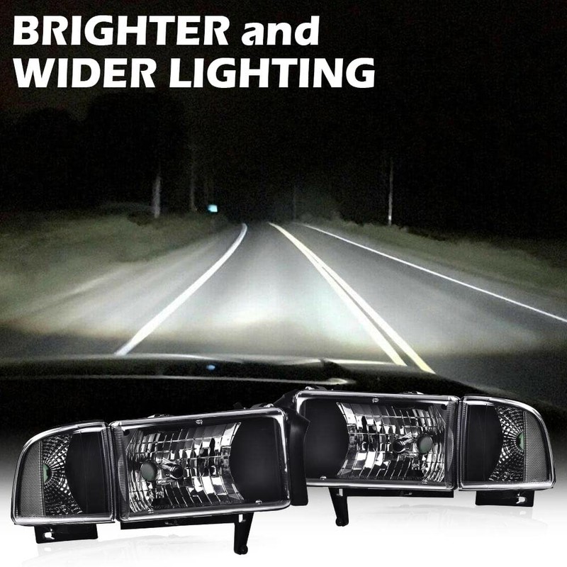 PIT66 LED Headlights,Compatible with 1994-2002 Dodge Ram 1500 2500 3500