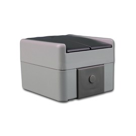Fontana Grey Double Switch 250 V/10 A, AP, IP44