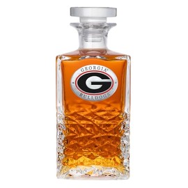 Heritage Pewter Georgia Bulldogs Heritage Decanter | 25 OZ Liquor Pourer | Expertly Crafted Pewter Glass