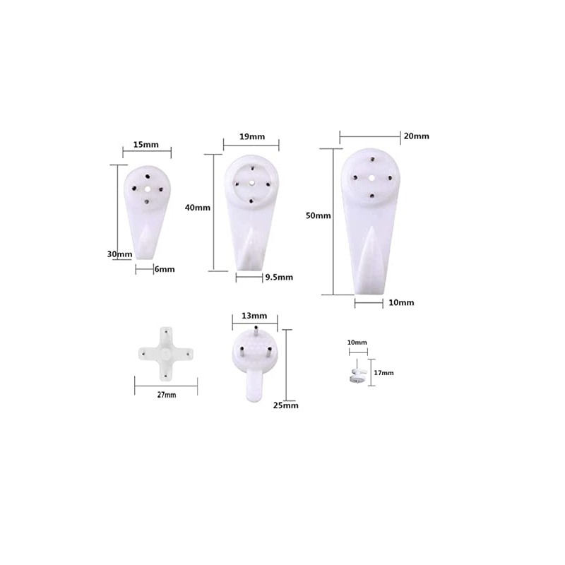 43 Pcs Ganchos de Pared Invisibles para Colgar en la