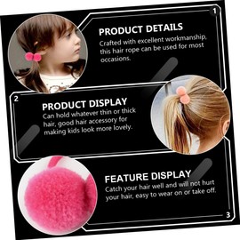 Gatuida 14Pcs Elastic Hair Bands for Cute Plush Ball Hair Ties Comfortable Ponytail Holders for Daily Wear and Parties Hair Accessories for Boys