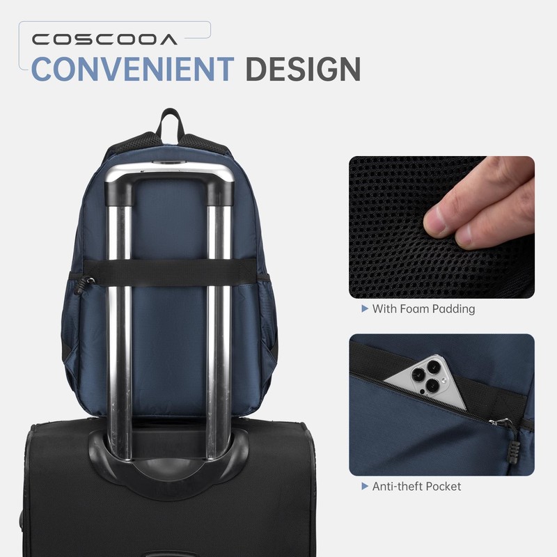 COSCOOA Small Carry On Backpack 20L,United Airlines Personal Item Bag