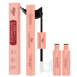 Higu clace Lash Bond and Seal Lash Glue for Eyelash Clusters,10ml Super Strong Hold Lash Cluster Glue Bond and Seal Waterproof for DIY Lash lusters Easy to Use at Home (5ml+5ml)