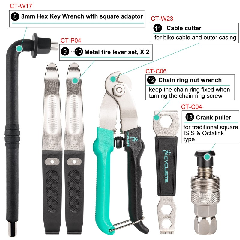 27 Piece Bike Tool Kit - Bike Tools Maintenance Repair