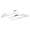 2PCS Front Fog Light Trim Silver Decoration Anti Fading Exterior