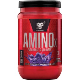 BSN Amino X Muscle Recovery & Endurance Powder with BCAAs, Intra Workout Support, 10 Grams of Amino Acids, Keto Friendly, Caffeine Free, Flavor: Grape, 30 Servings (Packaging May Vary)