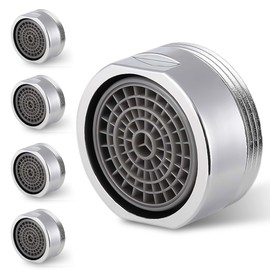 SleepDay Aerator M24 Water Flow Max. 10 l/min Anti Limescale Tap Strainer with Spherical Filter Aerator Made of Chrome-Plated Plastic Attachment Aerator for Taps (Pack of 5)