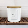 Minimalist Range Pegs Storage Canister - White Metal Enamel Kitchen