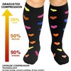 Cheeroyal 2 Pair Plus Size Compression Socks for Women Men
