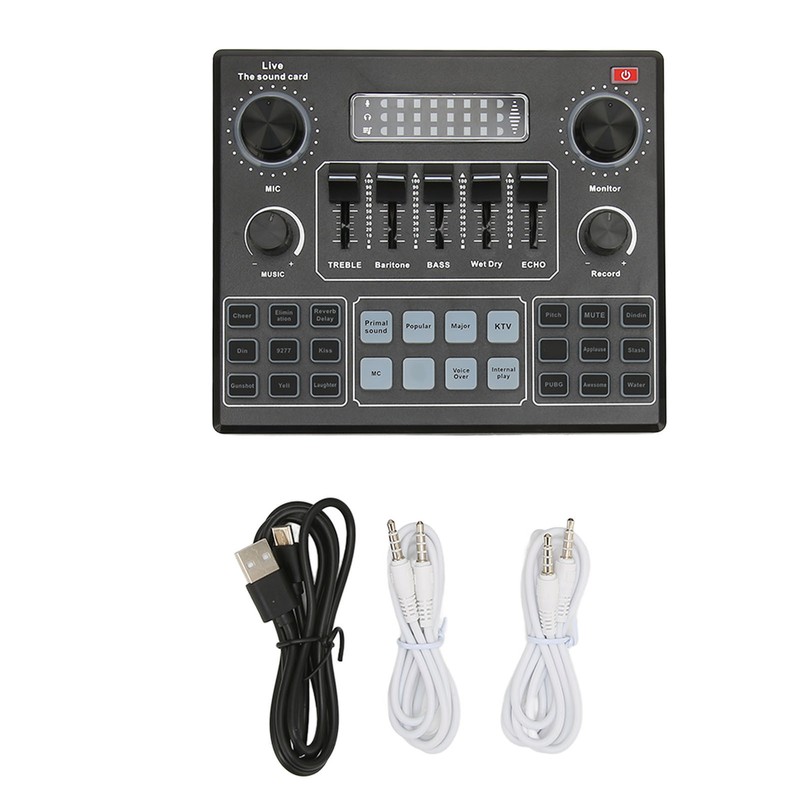Live Sound Card Multiple Sound Effects Voice Changing External Mini