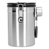 Coffee Beans Canister with Exhaust Valve Stainless Steel Storage Sealing