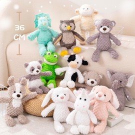 NASSIA Plush, Fluffy, First Toy, Animal, Bunny, Bear, Dog, Dinosaur, Frog, Elephant, Unicorn, Panda, Owl, Sheep, Soft Toy, Gift, Baby Shower, Children's Day, Gift, Birthday, Popular, Cute Toy (Rabbit)