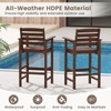 Tangkula Patio Adirondack Bar Chairs Set of 2, HDPE Bar