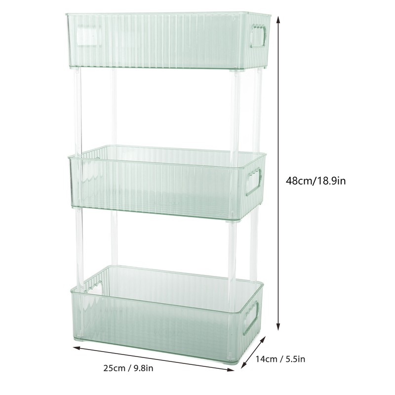 Acrylic Bathroom Storage Rack 3 Tiers Bathroom Counter Organizer Countertop