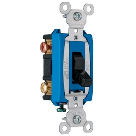 Legrand-Pass & Seymour CS15AC3BKCC8 15A 120-volt/277 Voltage Alternating Current Side Wire Three Way Switch, Black