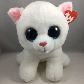 Ty Classic 9" Medium PEARL the White Cat Stuffed Animal Plush Toy MWMTs Retired
