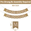 Jute Burlap Ramadan Mubarak Banner with Moon and Star Ramadan