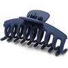 Navy Blue Frosted Claw Hair Clips, Jumbo Strong Hold Clips