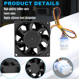 WR60X26866 Refrigerator Evaporator Fan Motor Fridge Evaporator Fan-Motor fit for GE V80E14MS2A3-57A611 Replace WR60X10356, WR60X10357, WR60X10341, WR02X13733, WR60X24303, WR60X26030, WR60X26033