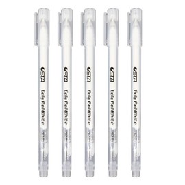 WENJIO White Gel Pen Set of 5 Waterproof 0.8 mm Ink Gel Pens for Drawing Sketching Writing on Black Paper Students Children Artist Notes Crafts