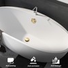 BOOMIBOO Bathtub Drain Tip-Toe Trim Set with Two-Hole Overflow Faceplate,