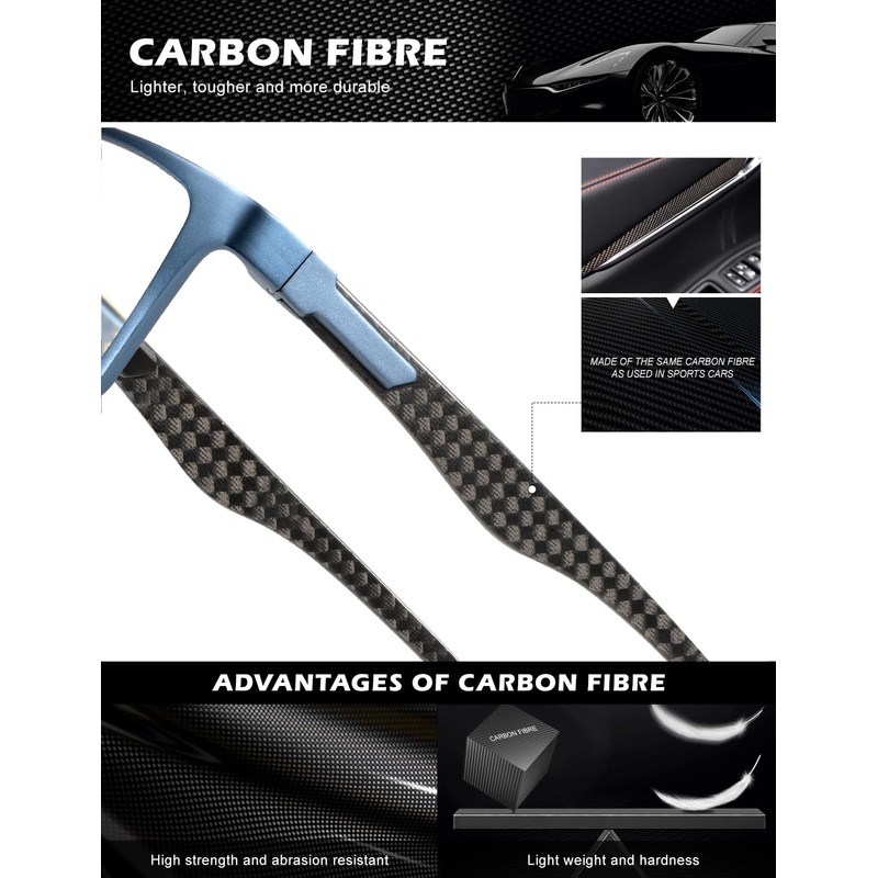 ANYLUV Reading Glasses Men Women Blue Light Blocking, Premium Mens